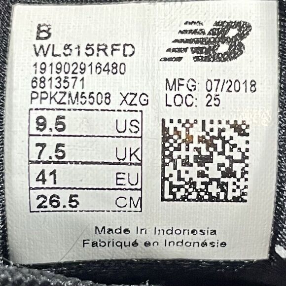 New Balance Womens WL515RFD Black W/ Blue Sparkles Fashion Sneaker Size 9.5 - Picture 10 of 10